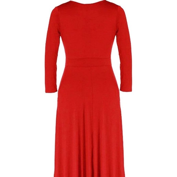 Red:Wherever you go I go ! Plus Size Maxi Dress ❤️ - Picture 5 of 6